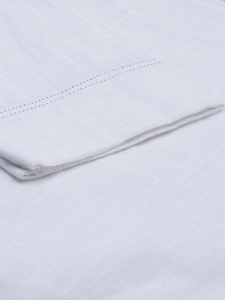 Neerus White Printed A Line Kurta