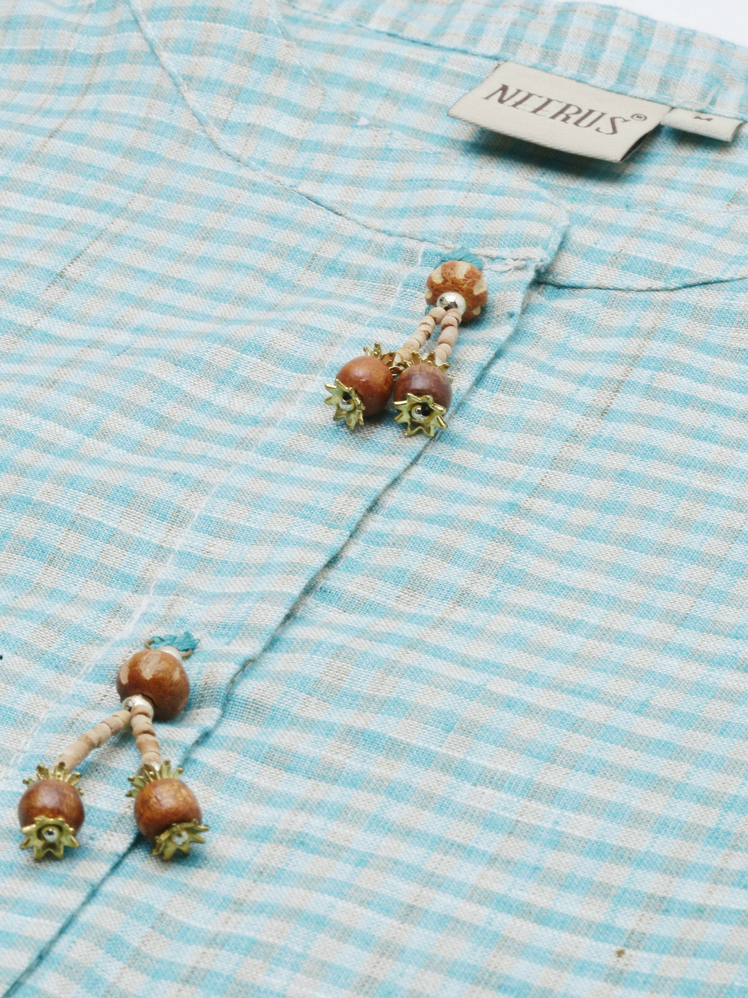 Neerus Sea Green Colour Cotton Fabric Tunic "48"