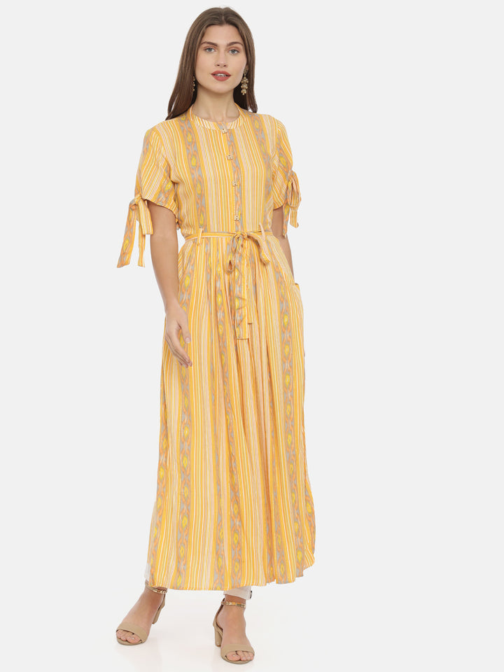 Neerus Amber Printed Anarkali Kurta