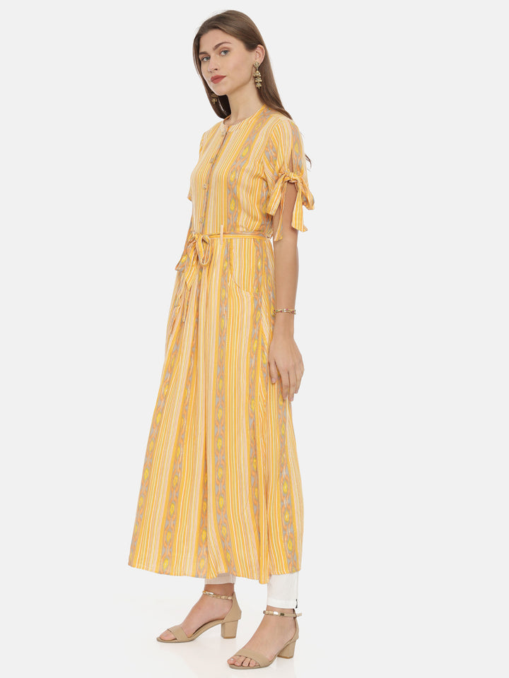 Neerus Amber Printed Anarkali Kurta