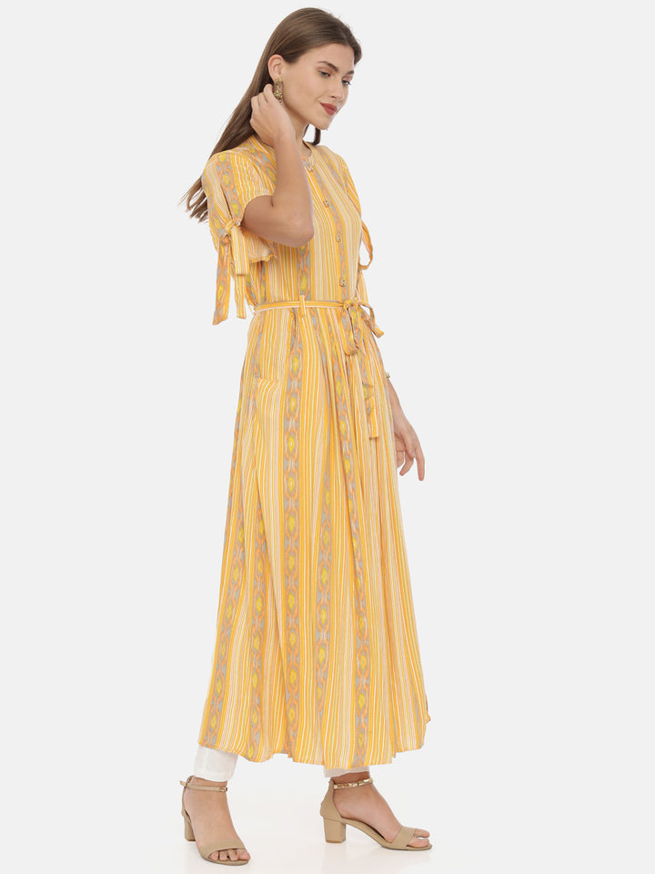 Neerus Amber Printed Anarkali Kurta