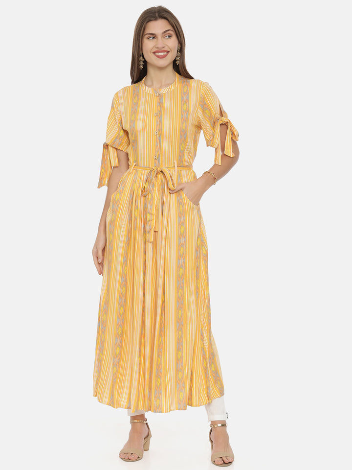 Neerus Amber Printed Anarkali Kurta