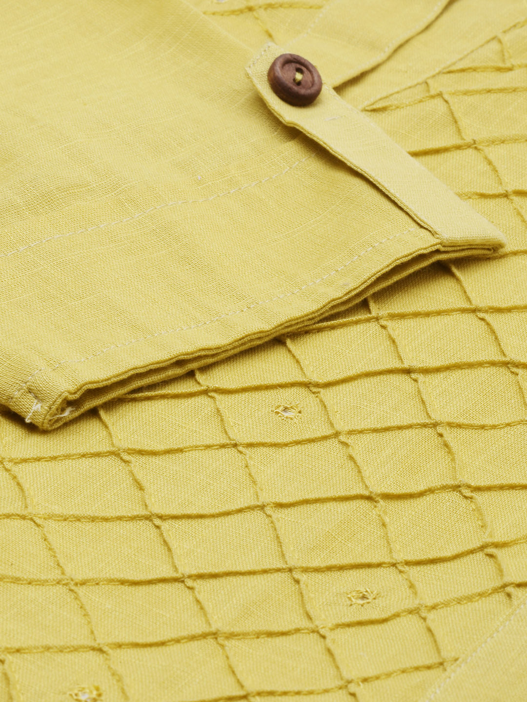 Neerus Olive Embroidered Straight Kurta