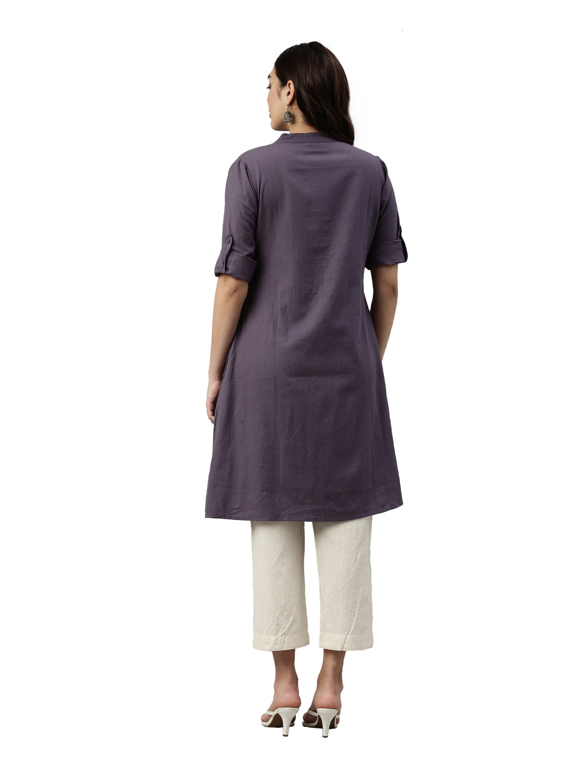 Neeru's Grey Color Flex Fabric Kurta Set