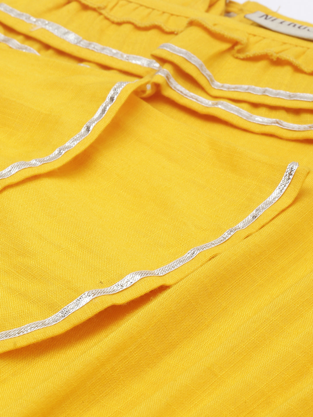 Neerus Yellow Fit & Flare Kurta