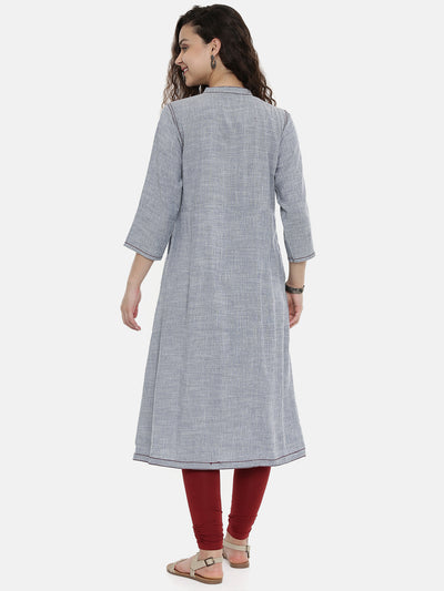Neeru's Grey Straight Kurta