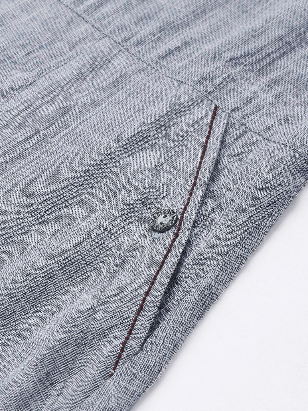 Neerus Grey Rayon Straight Kurta - detail view 2