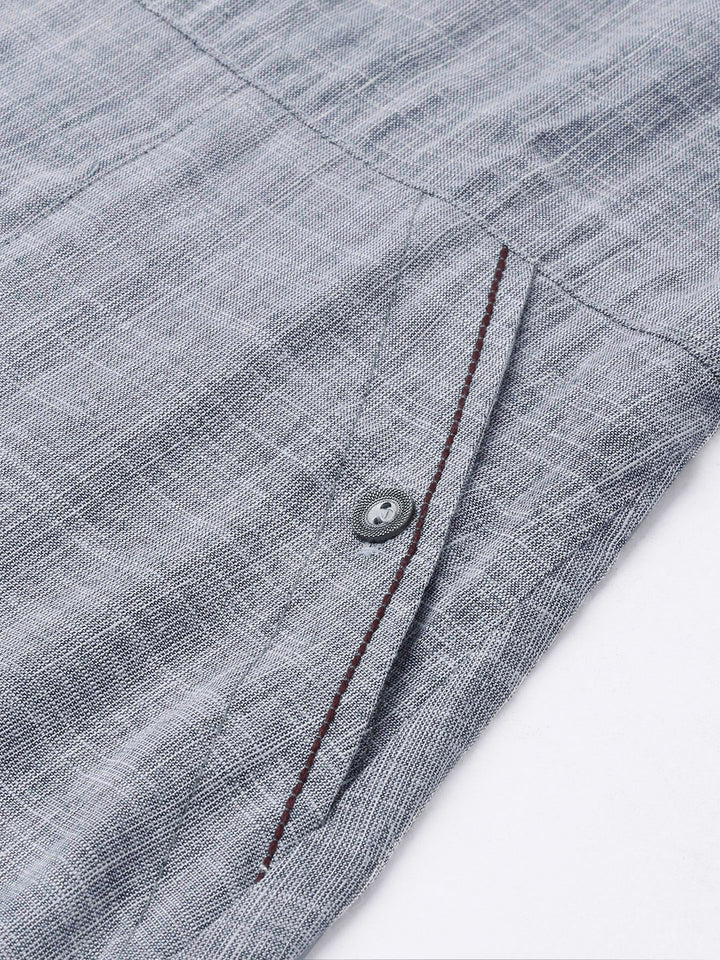 Neerus Grey Rayon Straight Kurta - detail view 2
