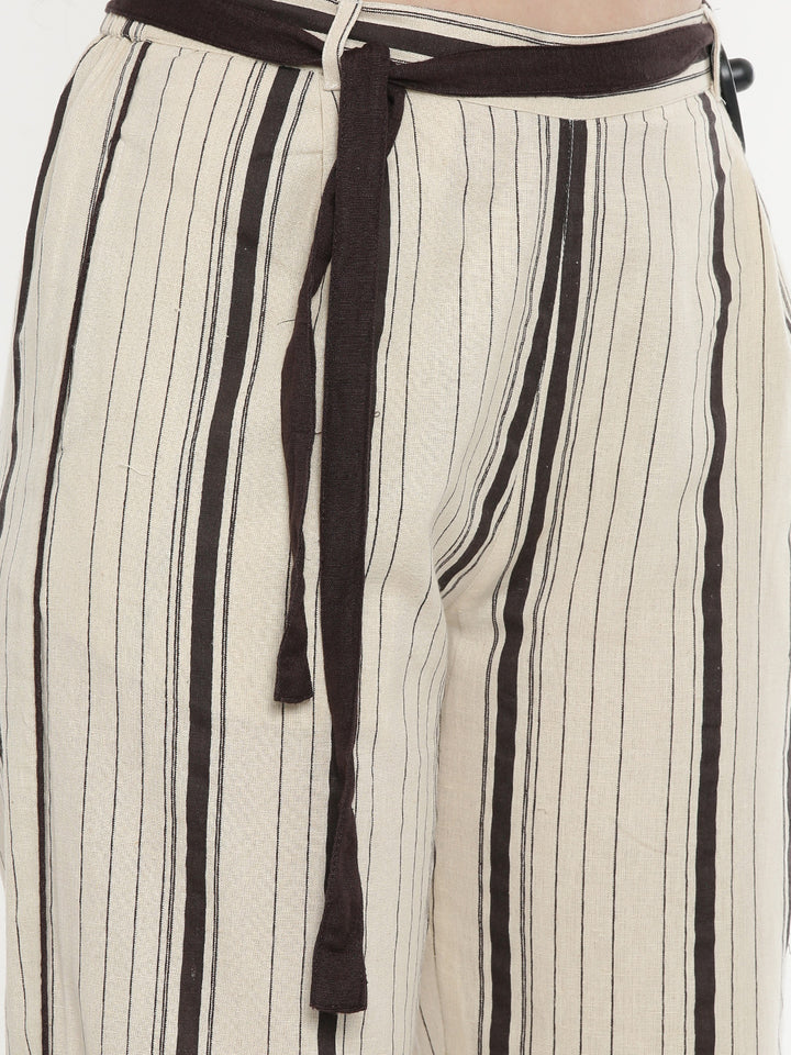 Neerus Brown straight kurti solid ethnic wear - detail view 4