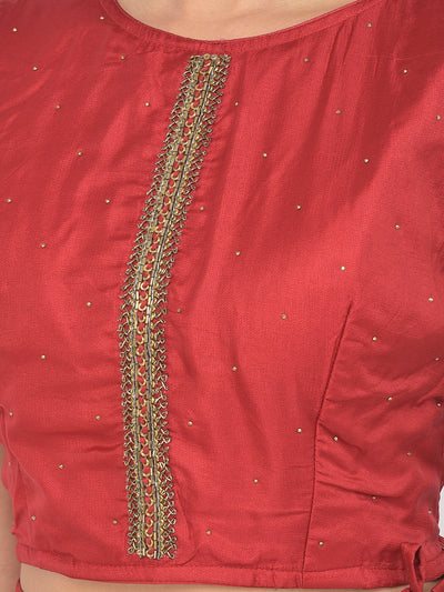 Neeru's maroon color silk fabric salwar kameez