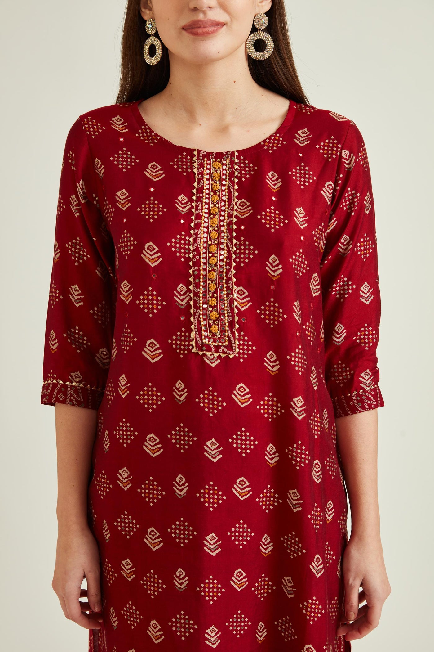 Neeru'S MAROON Colour MUSLIN Fabric SUIT