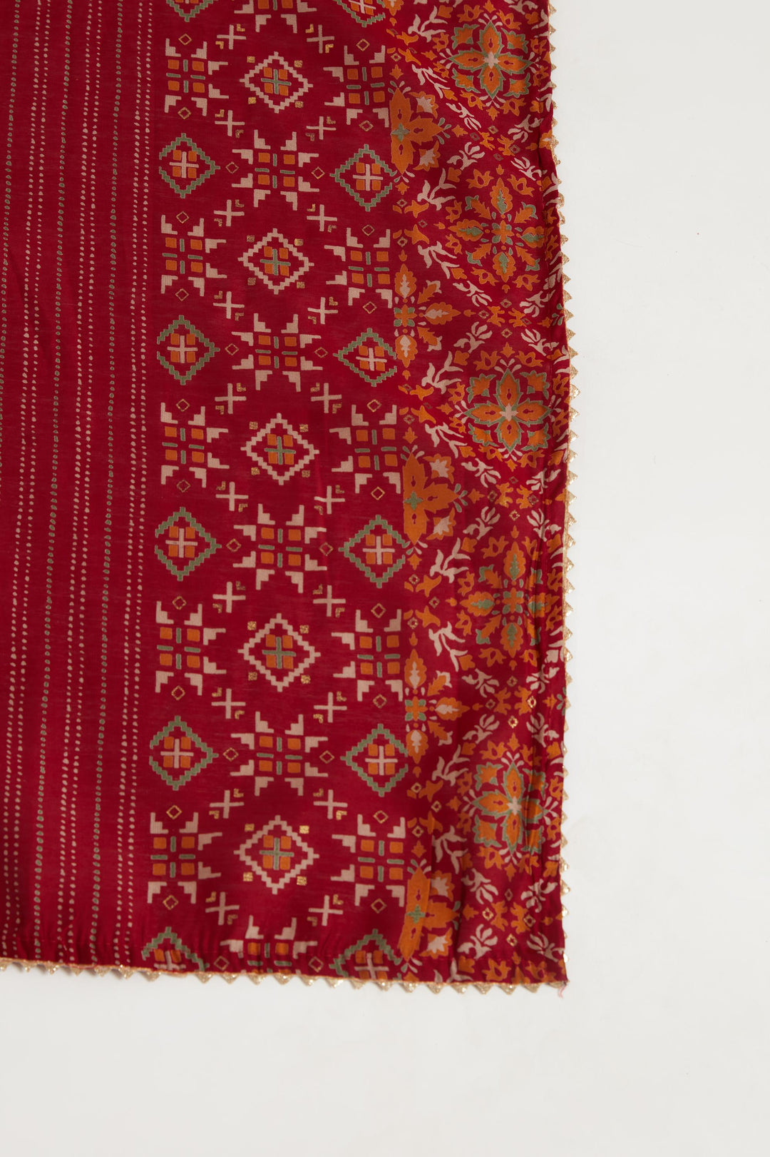 Neerus Maroon Color Muslin Fabric Suit Set