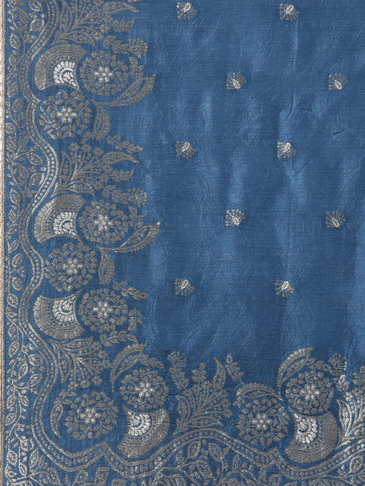 Neerus Blue Regular Knee Length Printed Readymade Suits