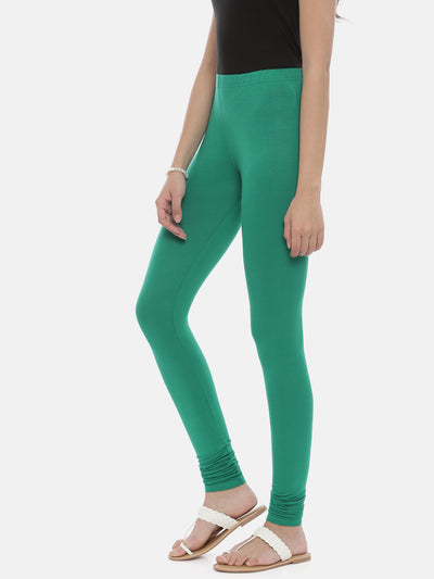 Neeru's Green Color Lycra Fabric Leggings