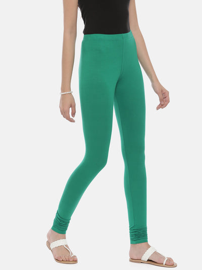 Neeru's Green Color Lycra Fabric Leggings