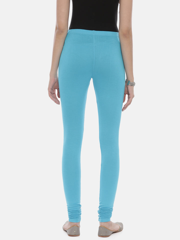 Neerus L Ferozi Color Lycra Fabric Leggings