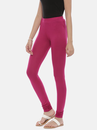 Neeru's Magenta Color Lycra Fabric Leggings
