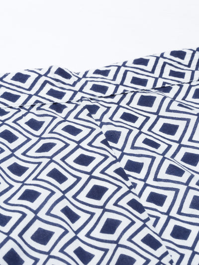 Neeru's Indigo Color Cotton Fabric Plazzo