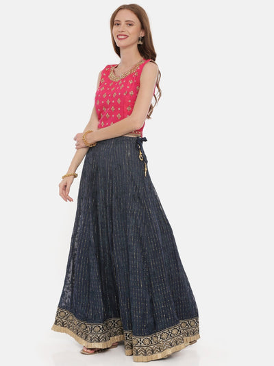 Neeru's Multicolor Zari Lehenga Set