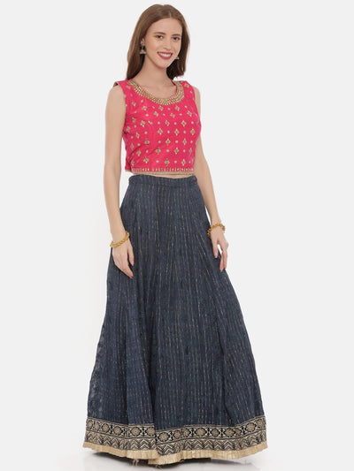Neeru's Multicolor Zari Lehenga Set