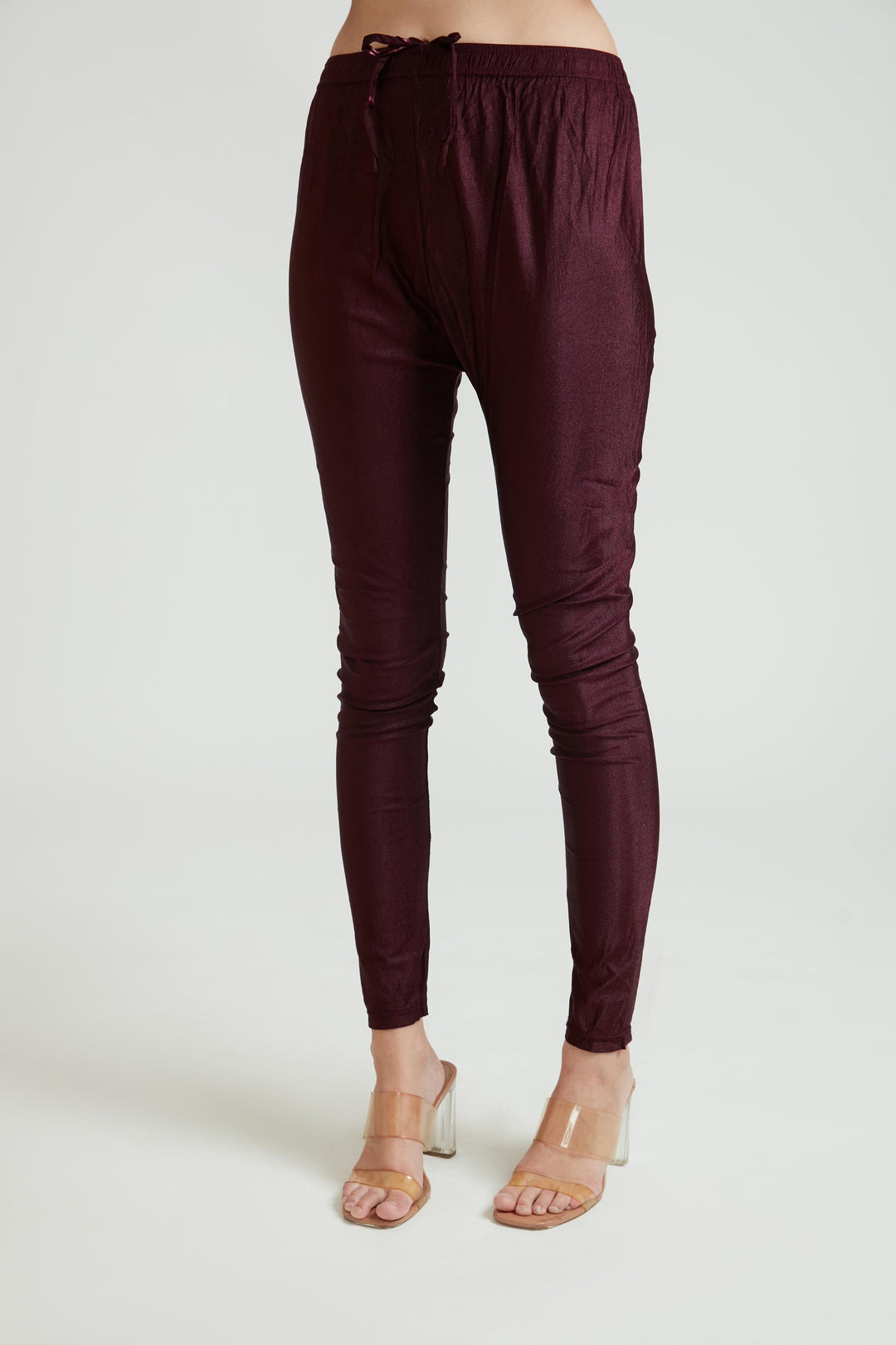 Neerus Wine Color Silk Fabric Anarkali Suit Set