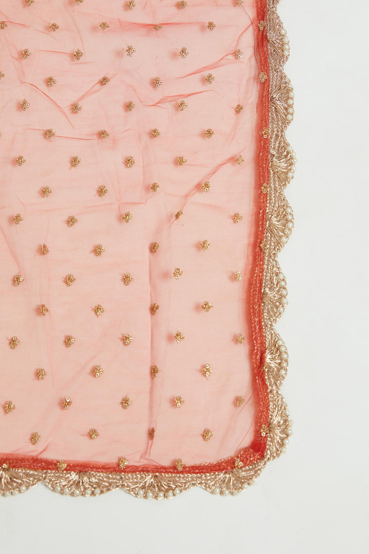 Neerus Red Color Georgette Fabric Anarkali Suit Set