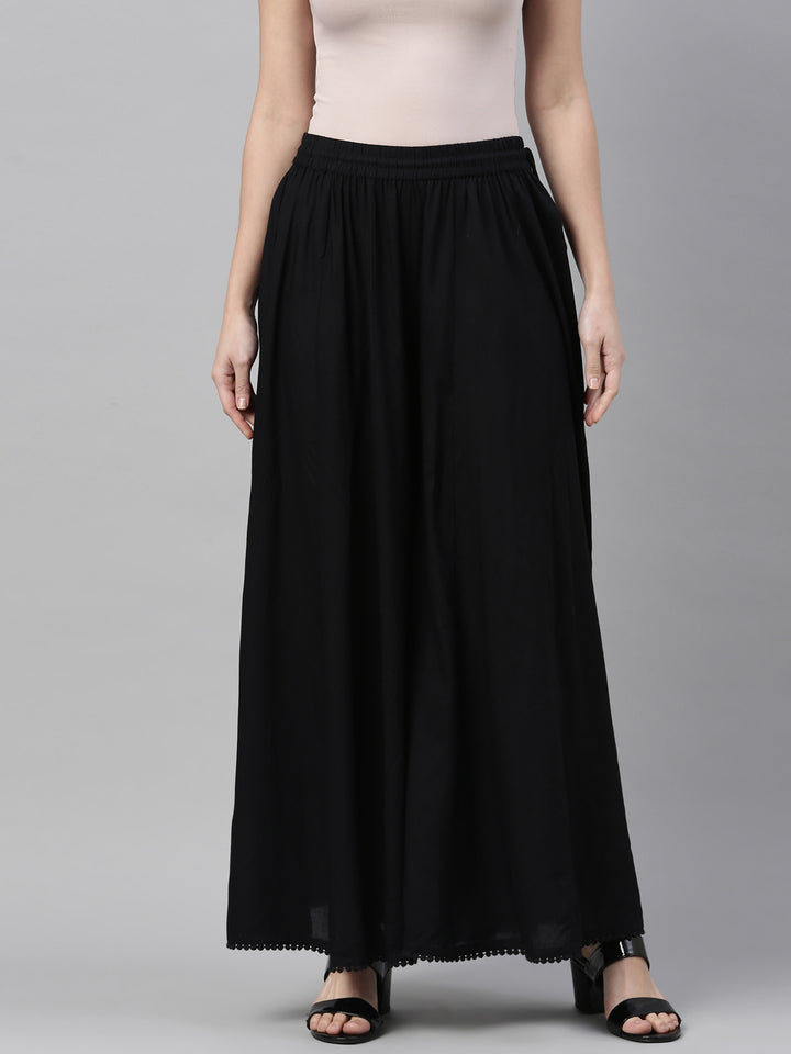 Neerus Black Color Plazzo