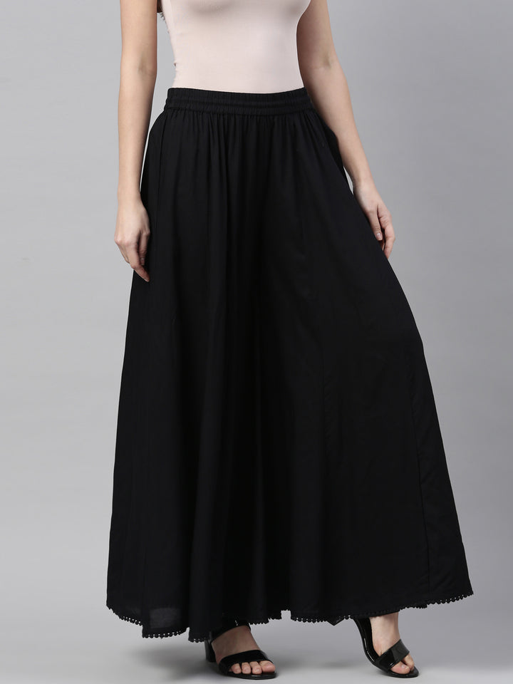 Neerus Black Color Plazzo