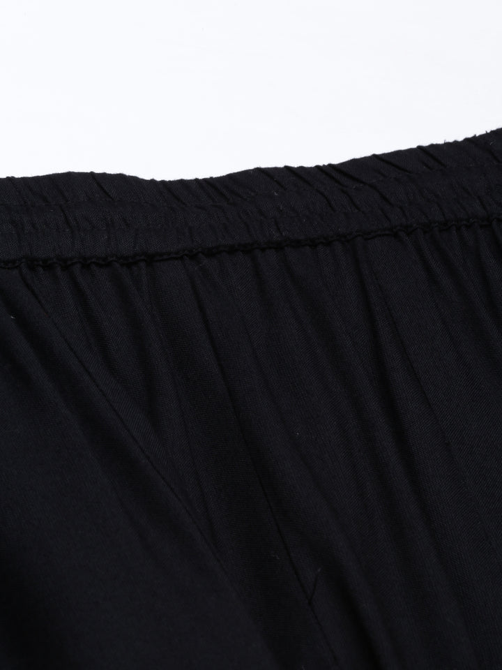 Neerus Black Color Plazzo