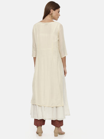 Neeru'S Cream Color, Muslin Fabric Tunic