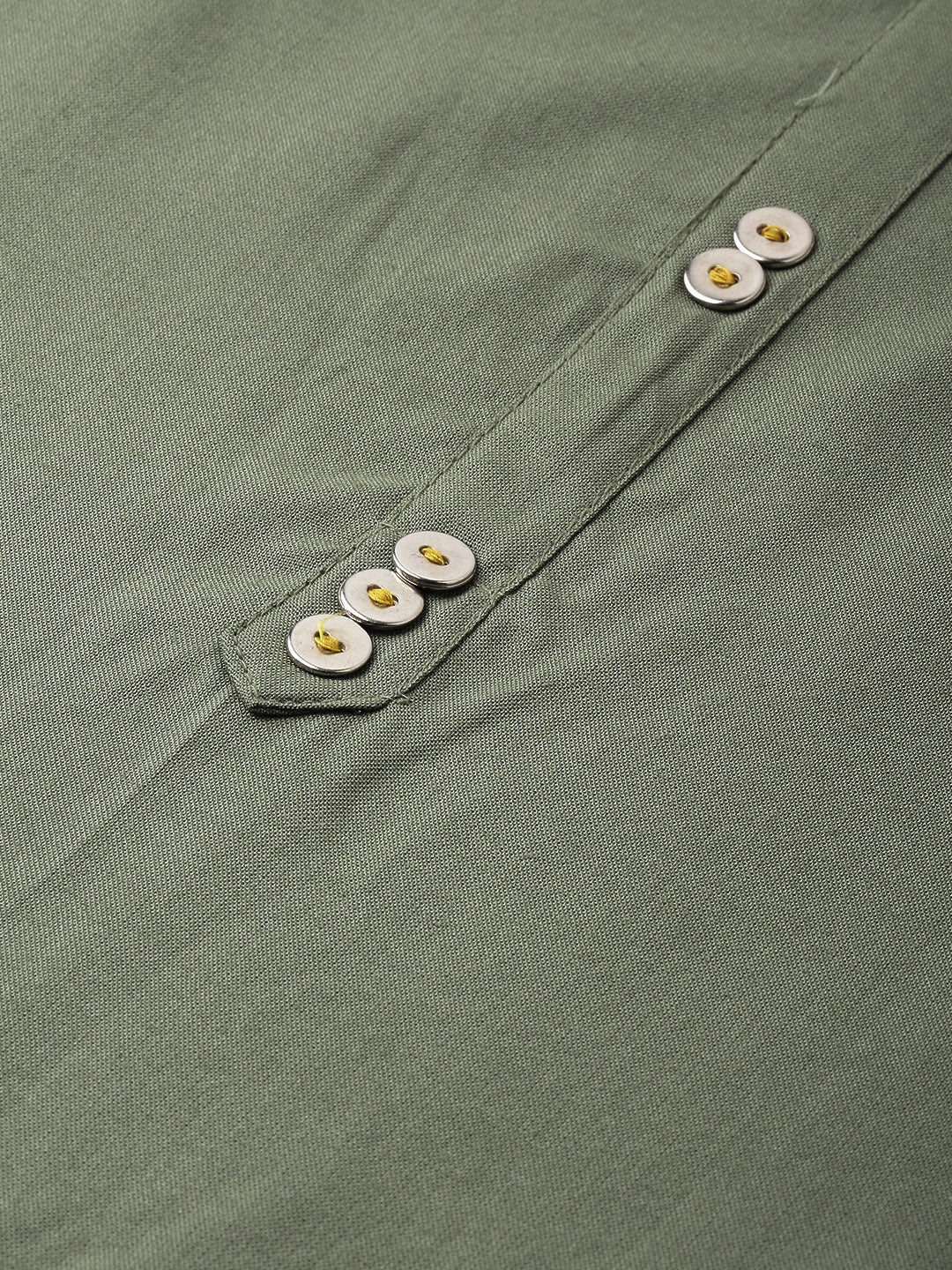 Neeru's Women Olive Green Embroidered Straight Kurta