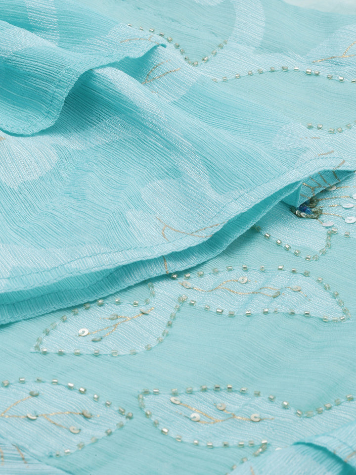 Neerus Rama Colour Chiffon Fabric Tunic "52"