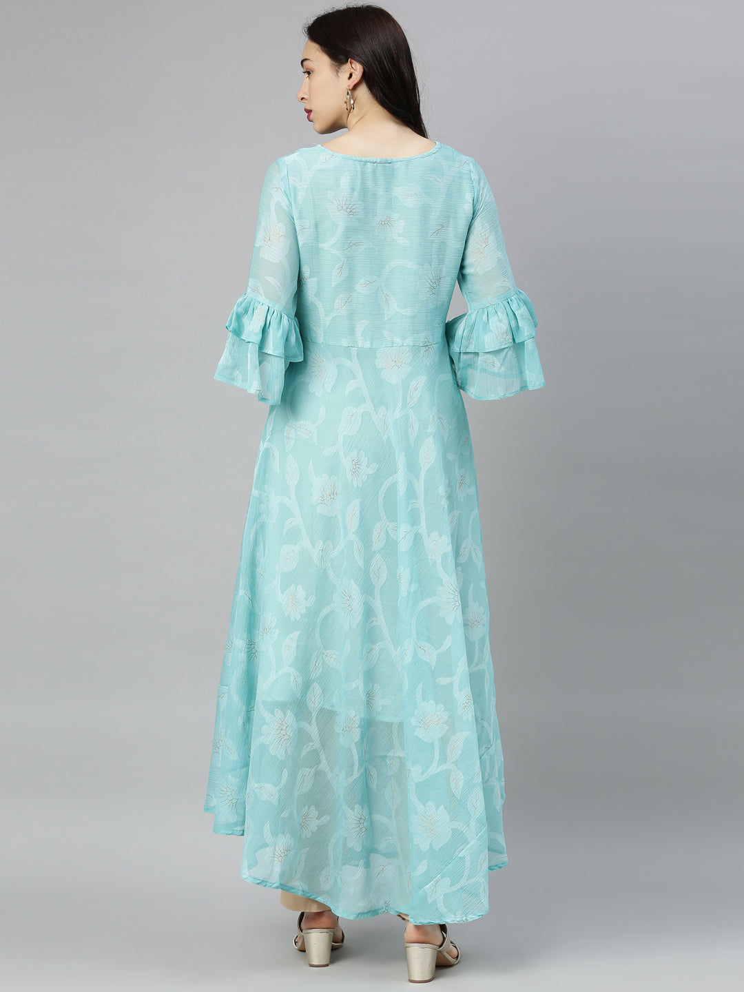 Neerus Rama Colour Chiffon Fabric Tunic "52"