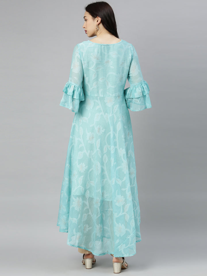 Neerus Rama Colour Chiffon Fabric Tunic "52"