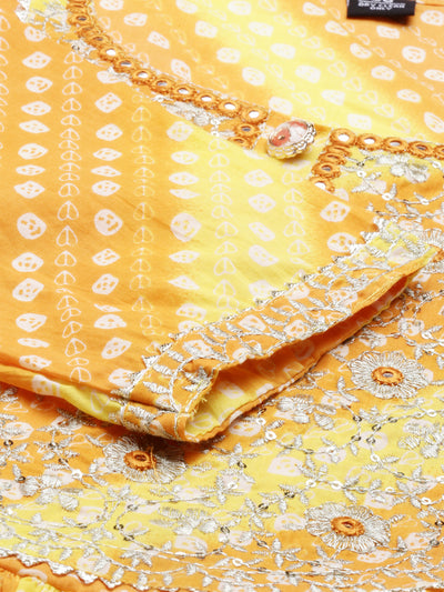 Neeru'S ORANGE Color COTTON Fabric Kurta