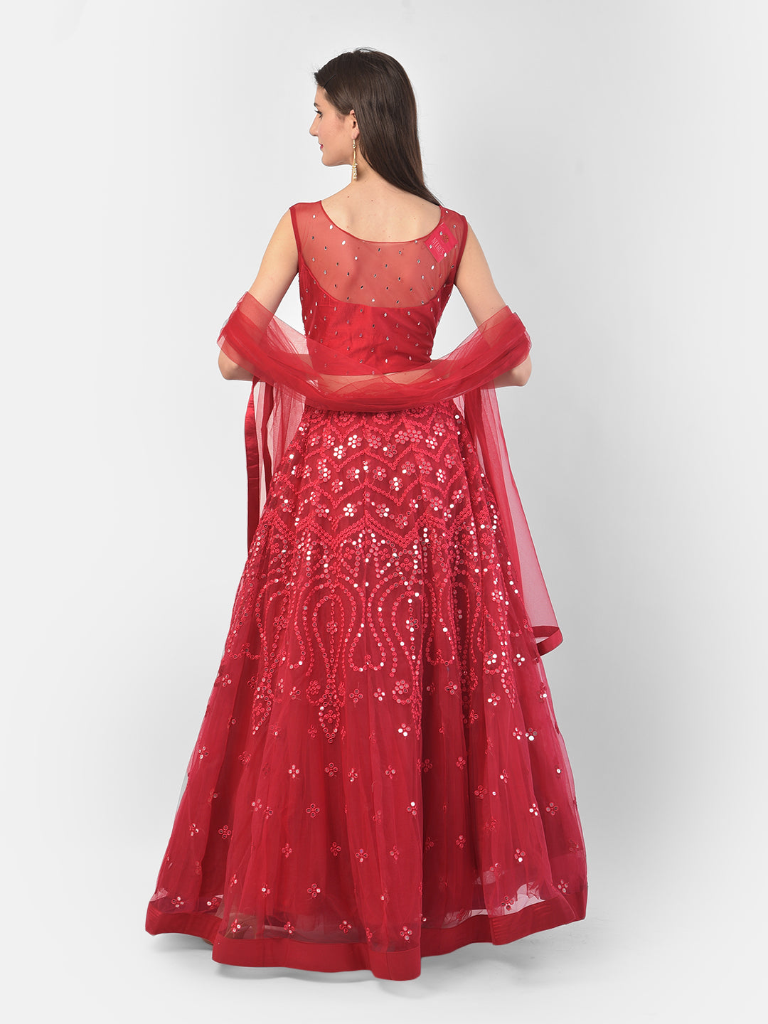 Neerus Rani Color Nett Fabric Ghagra Set