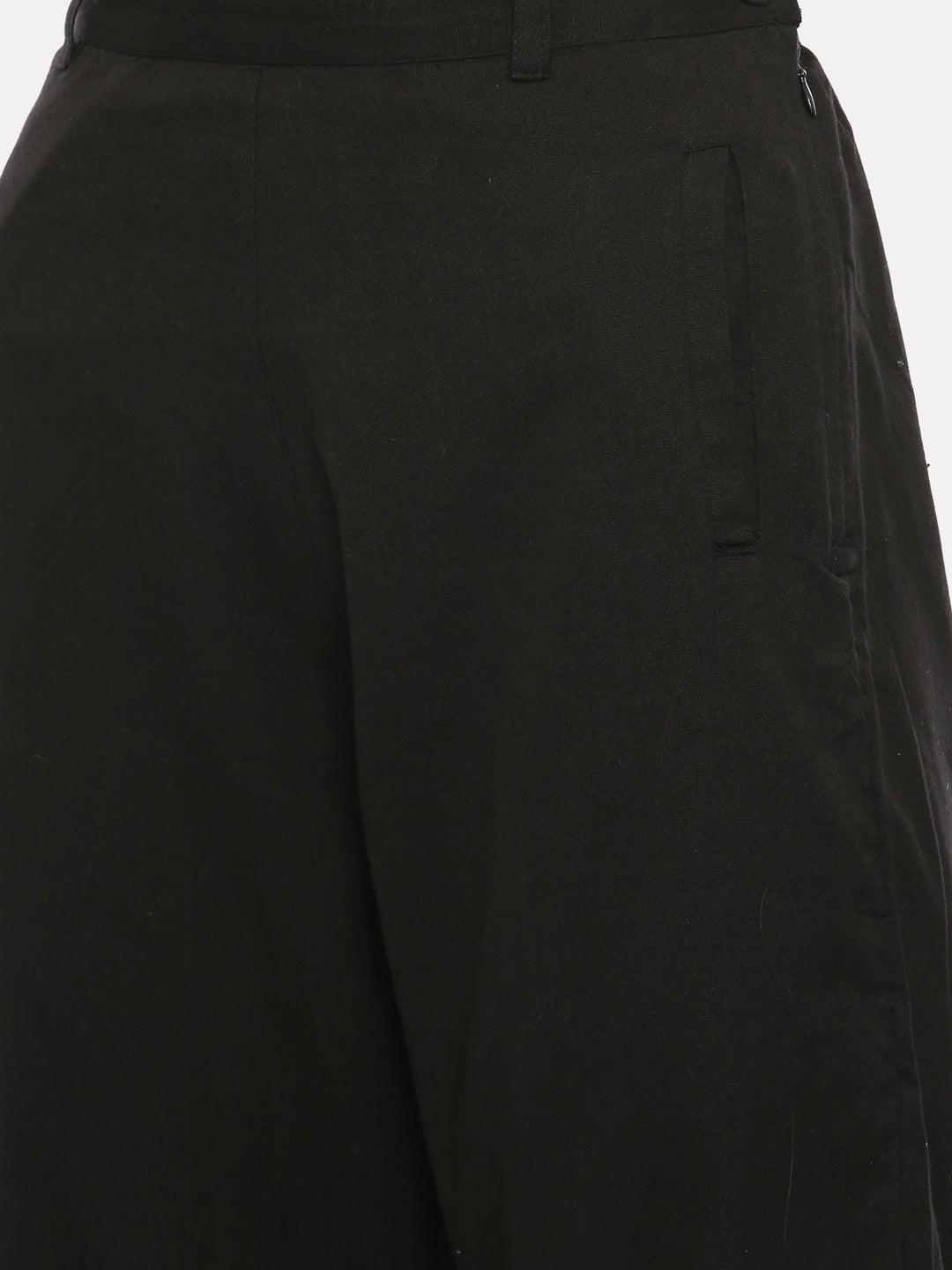 Neerus Grey cotton A-line kurta - detail view 4