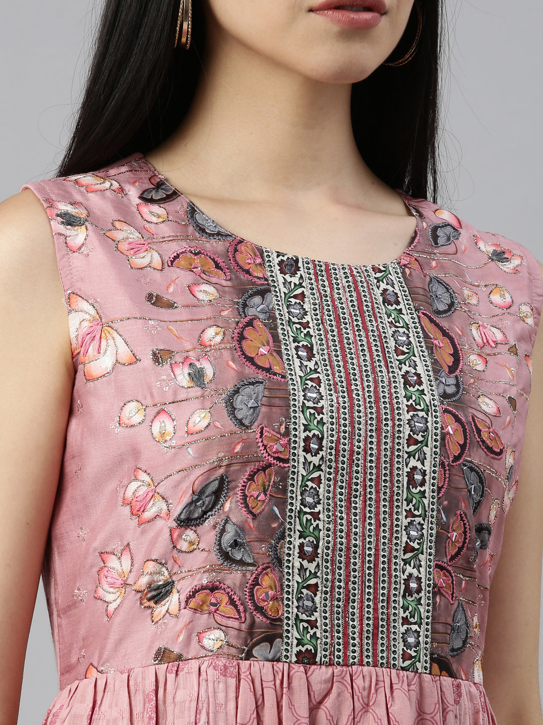 Neeru'S ONION Color COTTON Fabric Kurta