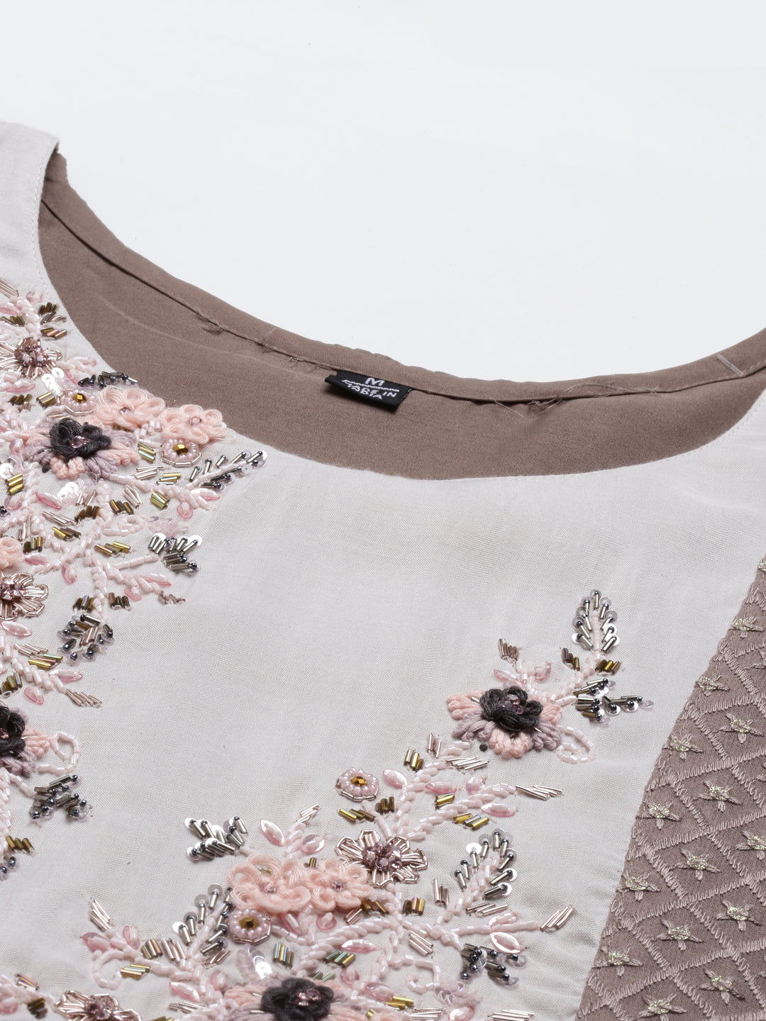 Neerus Mouse Color Muslin Fabric Kurta