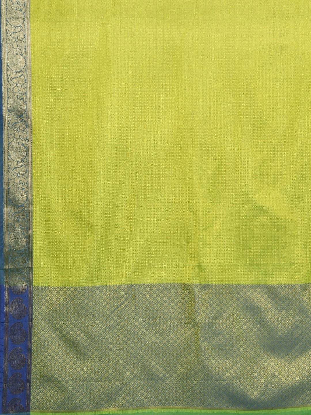 Neerus Green Color Silk Cotton Fabric Saree With Blouse Piece