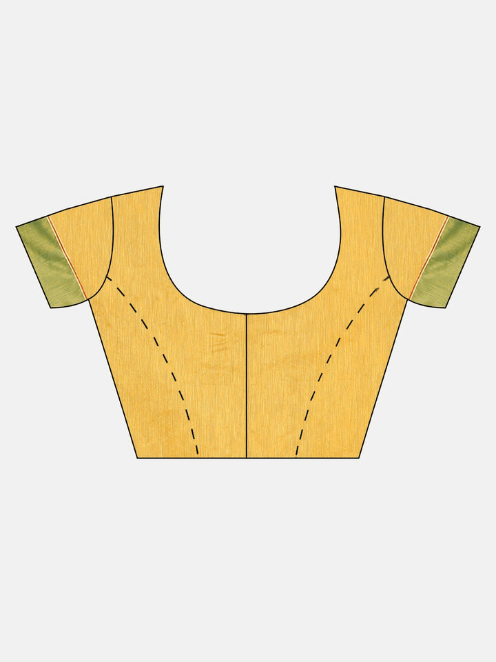 Neerus Orange Printed Saree With Blouse