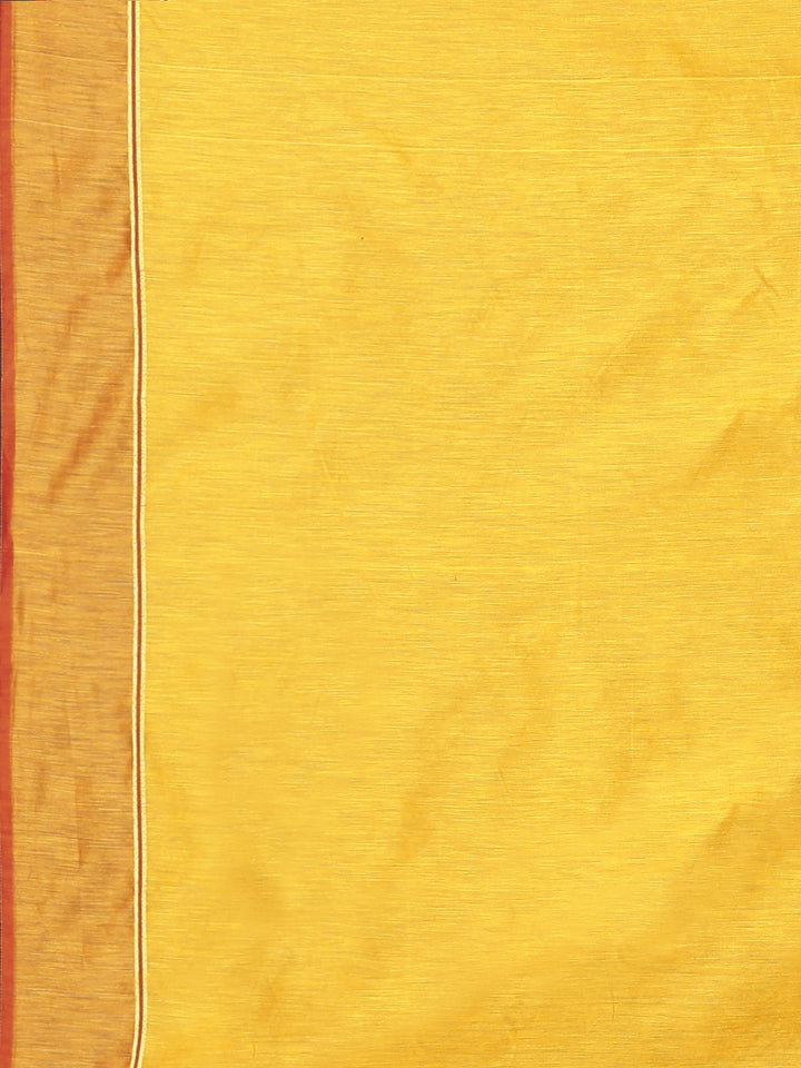 Neerus Pink silk printed saree with blouse piece - detail view 3