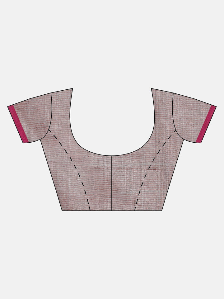 Neerus Grey Printed Saree With Blouse