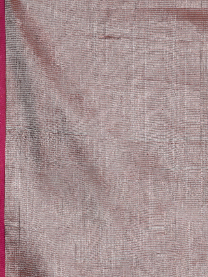 Neerus Grey Printed Saree With Blouse