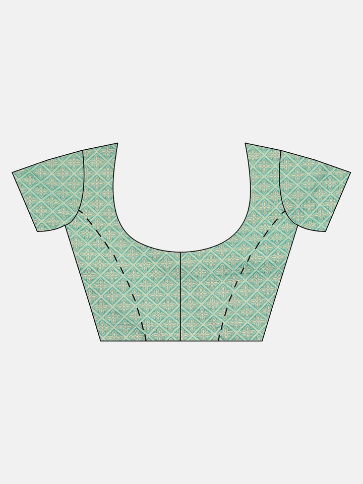 Neerus Blue Embellished Saree With Blouse