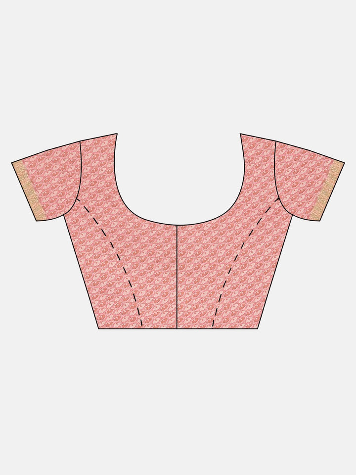 Neerus Pink Color Kora Fabric Saree