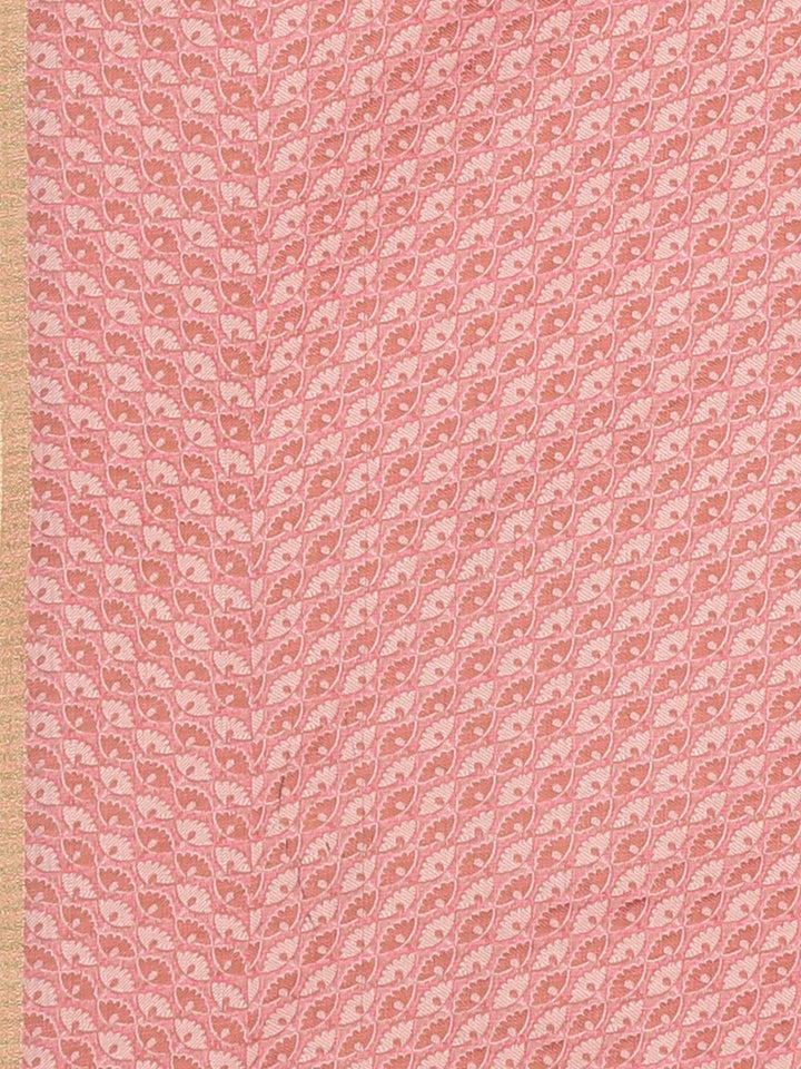 Neerus Pink Color Kora Fabric Saree