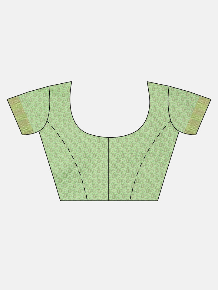 Neerus Green Embellished Saree With Blouse