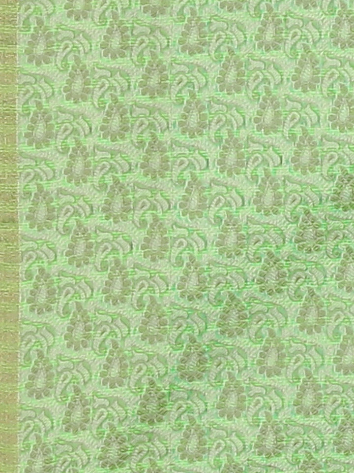 Neerus Green Embellished Saree With Blouse