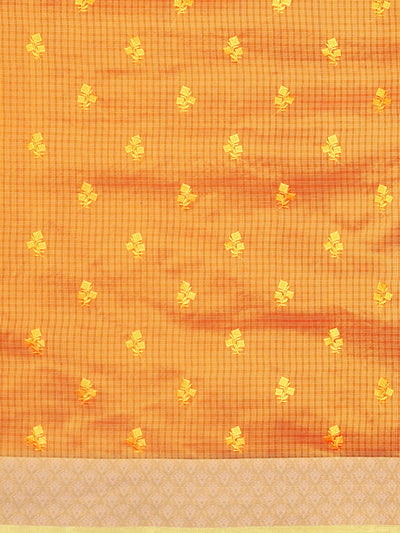 Neeru's Amber Embroidered Saree With Blouse